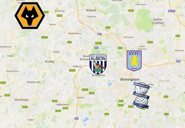 中資收購的英格蘭俱樂部，都位于英格蘭第二大城市伯明翰的周邊